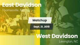 Matchup: East Davidson vs. West Davidson  2018