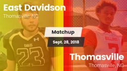 Matchup: East Davidson vs. Thomasville  2018