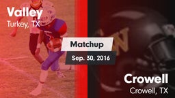 Matchup: Valley vs. Crowell  2016