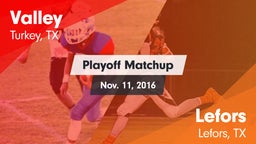 Matchup: Valley vs. Lefors  2016