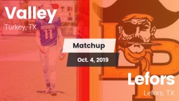 Matchup: Valley vs. Lefors  2019