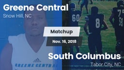 Matchup: Greene Central vs. South Columbus  2018