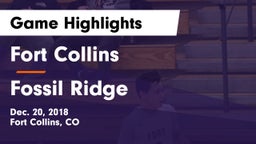 Fort Collins  vs Fossil Ridge  Game Highlights - Dec. 20, 2018