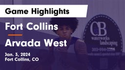 Fort Collins  vs Arvada West  Game Highlights - Jan. 3, 2024