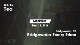 Matchup: Tea vs. Bridgewater Emery Ethan 2016