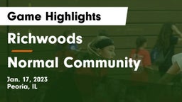 Richwoods  vs Normal Community  Game Highlights - Jan. 17, 2023