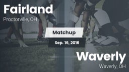 Matchup: Fairland vs. Waverly  2016