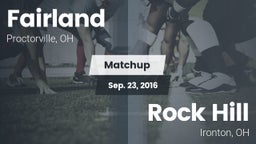 Matchup: Fairland vs. Rock Hill  2016