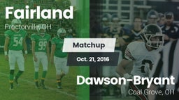 Matchup: Fairland vs. Dawson-Bryant  2016