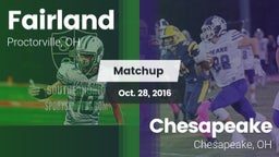 Matchup: Fairland vs. Chesapeake  2016