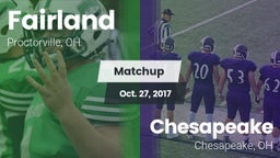 Matchup: Fairland vs. Chesapeake  2017