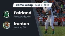Recap: Fairland  vs. Ironton  2018