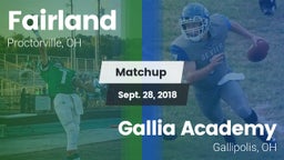 Matchup: Fairland vs. Gallia Academy 2018