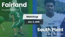 Matchup: Fairland vs. South Point  2018