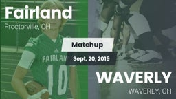 Matchup: Fairland vs. WAVERLY 2019