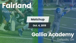 Matchup: Fairland vs. Gallia Academy 2019