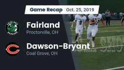 Recap: Fairland  vs. Dawson-Bryant  2019