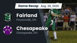 Recap: Fairland  vs. Chesapeake  2020