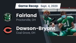 Recap: Fairland  vs. Dawson-Bryant  2020