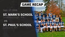 Recap: St. Mark's School vs. St. Paul's School 2016