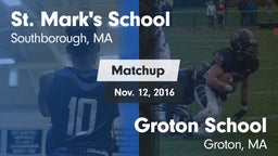 Matchup: St. Mark's vs. Groton School  2016