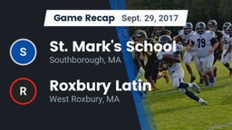 Recap: St. Mark's School vs. Roxbury Latin  2017