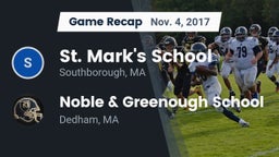 Recap: St. Mark's School vs. Noble & Greenough School 2017