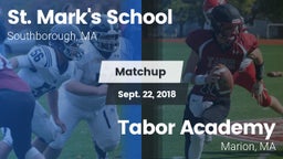 Matchup: St. Mark's vs. Tabor Academy  2018