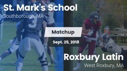Matchup: St. Mark's vs. Roxbury Latin  2018