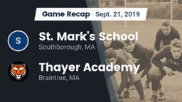Recap: St. Mark's School vs. Thayer Academy  2019