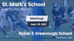 Matchup: St. Mark's vs. Noble & Greenough School 2019