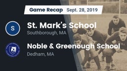 Recap: St. Mark's School vs. Noble & Greenough School 2019