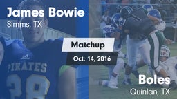 Matchup: Bowie vs. Boles  2016