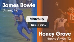 Matchup: Bowie vs. Honey Grove  2016