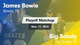 Matchup: Bowie vs. Big Sandy  2016