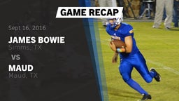 Recap: James Bowie  vs. Maud  2016