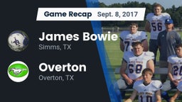 Recap: James Bowie  vs. Overton  2017