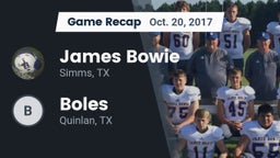 Recap: James Bowie  vs. Boles  2017