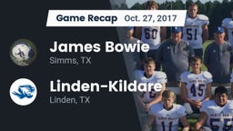 Recap: James Bowie  vs. Linden-Kildare  2017