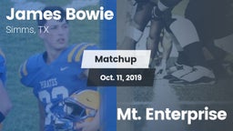 Matchup: Bowie vs. Mt. Enterprise  2019