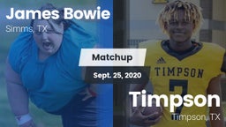 Matchup: Bowie vs. Timpson  2020