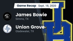 Recap: James Bowie  vs. Union Grove  2020