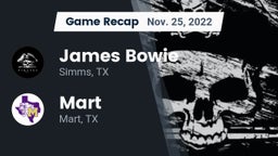 Recap: James Bowie  vs. Mart  2022