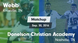 Matchup: Webb vs. Donelson Christian Academy  2016