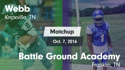 Matchup: Webb vs. Battle Ground Academy  2016