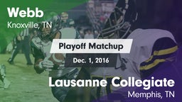Matchup: Webb vs. Lausanne Collegiate  2016