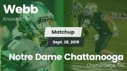 Matchup: Webb vs. Notre Dame Chattanooga 2018