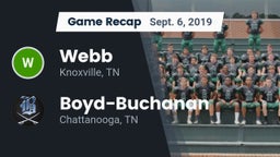 Recap: Webb  vs. Boyd-Buchanan  2019