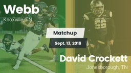 Matchup: Webb vs. David Crockett  2019