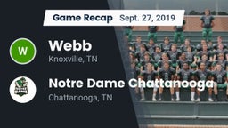 Recap: Webb  vs. Notre Dame Chattanooga 2019
